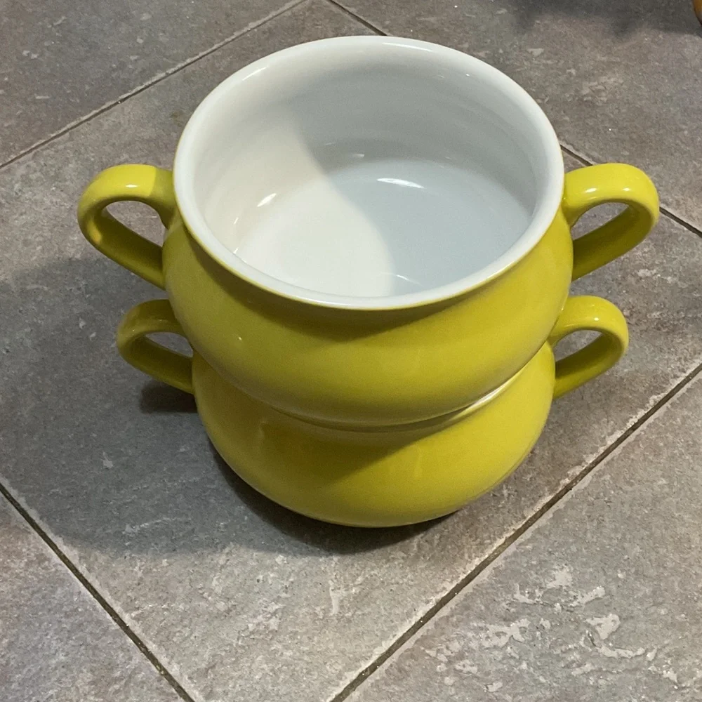 Cost Plus World Market Yellow Soup Bowls
